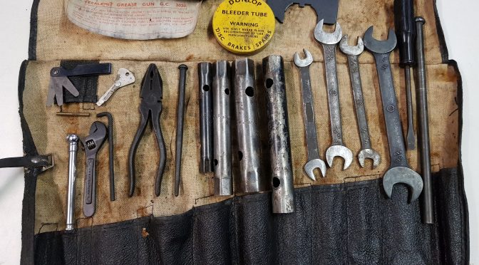 For sale are some original rare collectables, keyfobs, early ’61 tool kit, S2 tool kit, Lifting jack