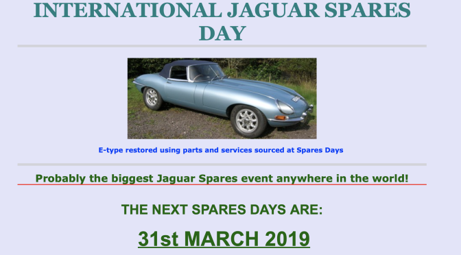 JAGUAR SPARES DAY March 2019